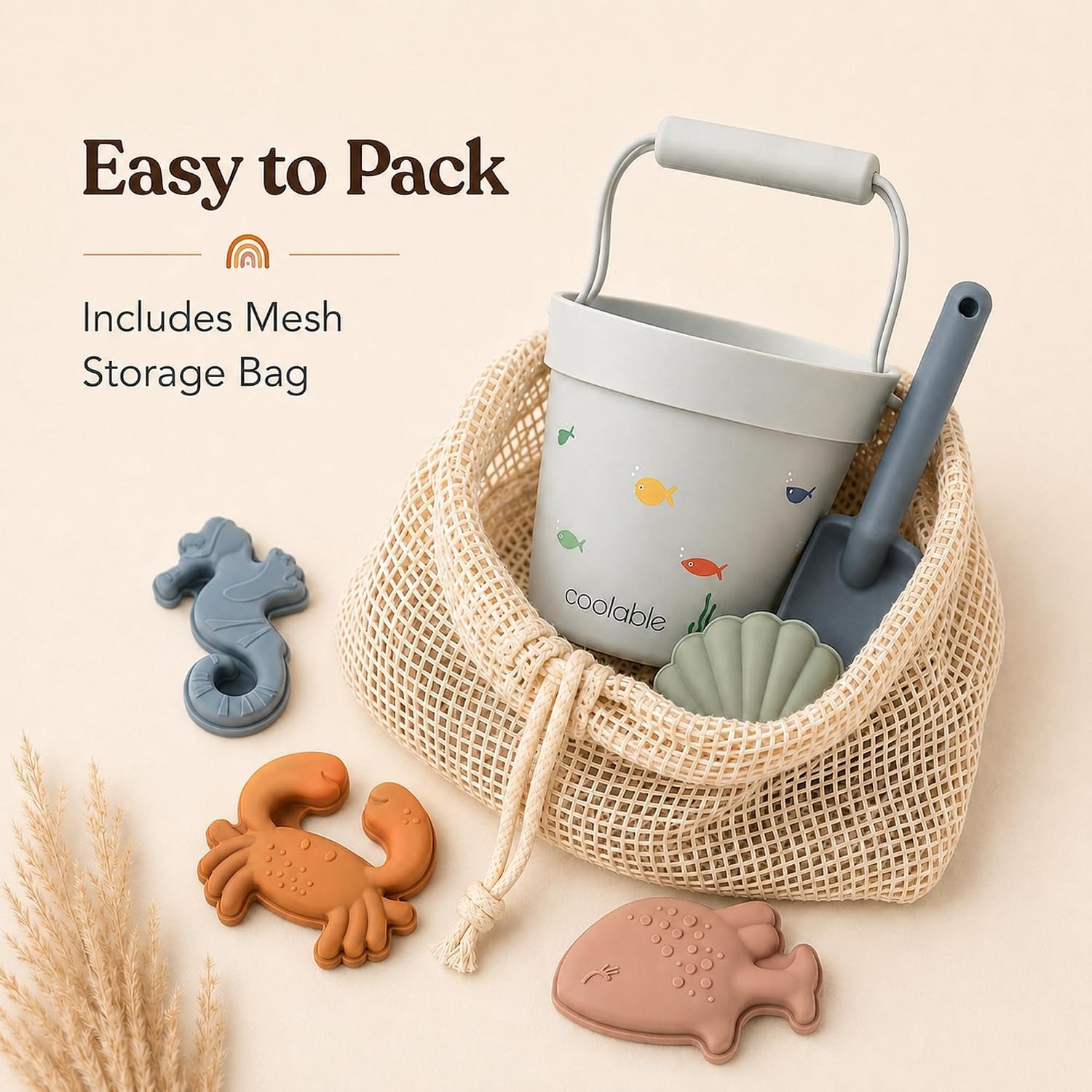 Sea Creatures Silicone Beach Toy Set: image 4