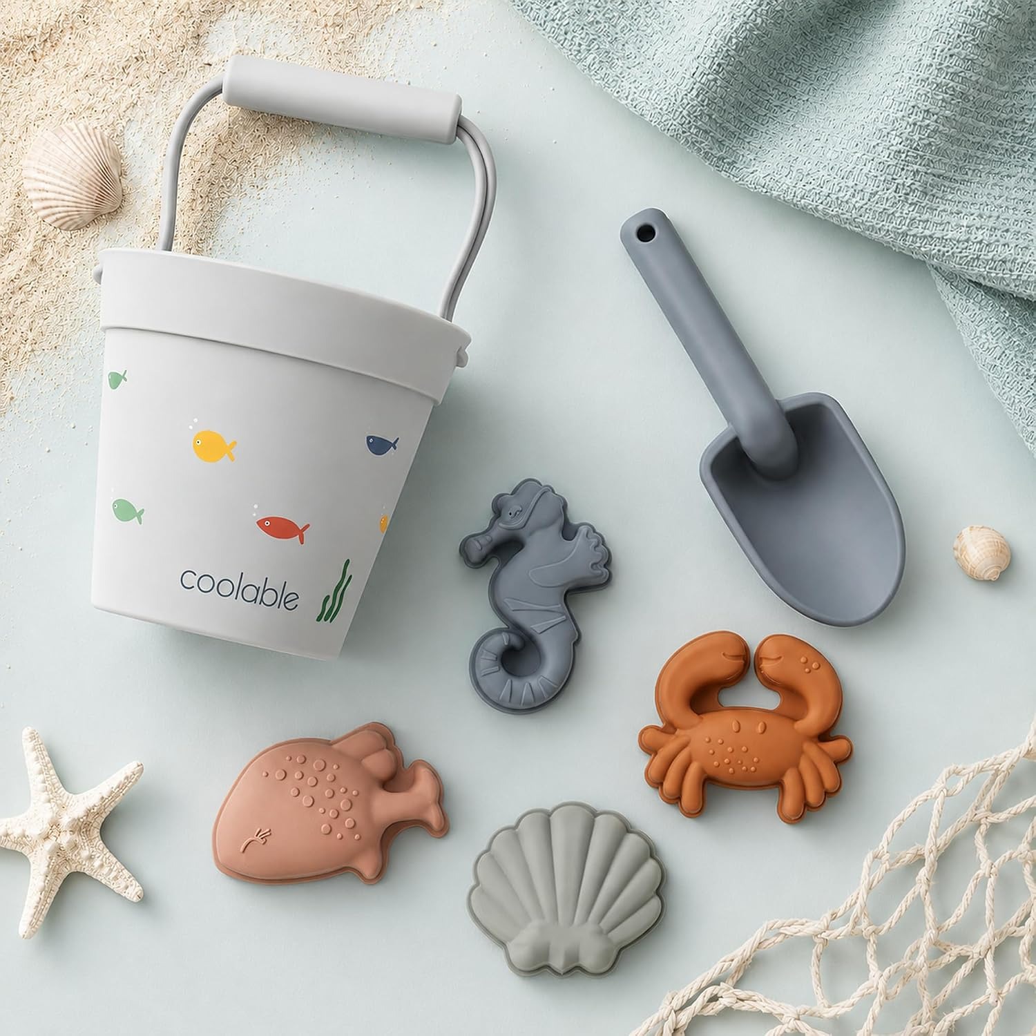 Sea Creatures Silicone Beach Toy Set: image 6