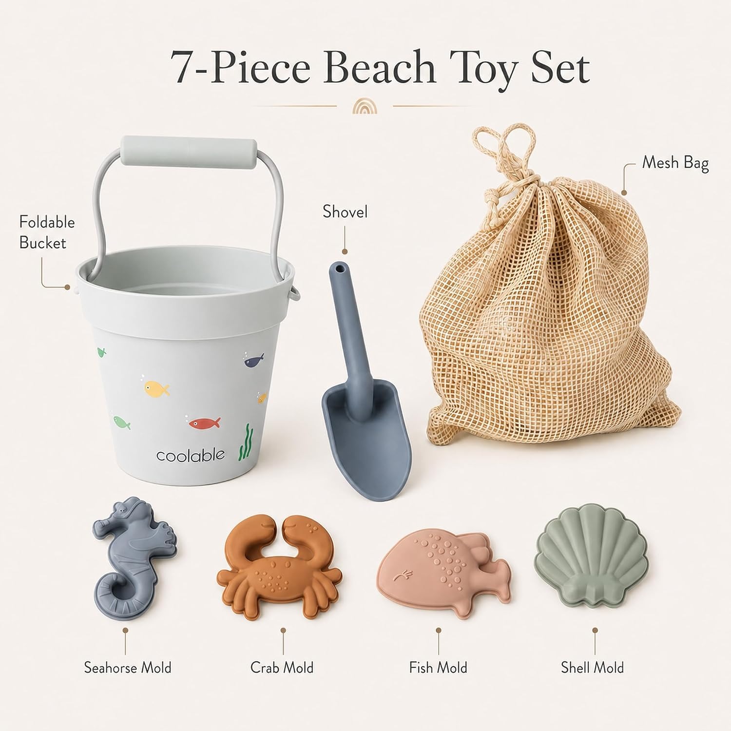 Sea Creatures Silicone Beach Toy Set: image 7