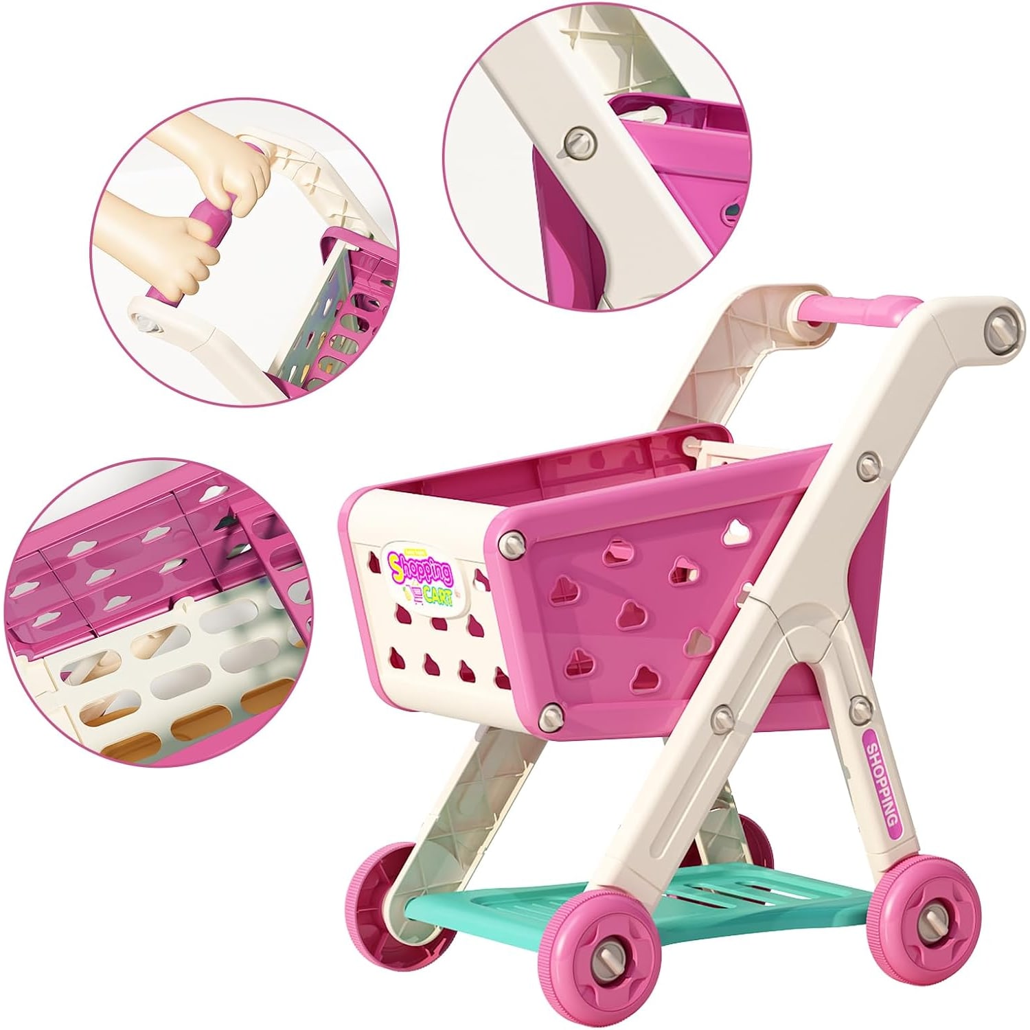 Kids Shopping Trolley Play Set with 102 Pieces