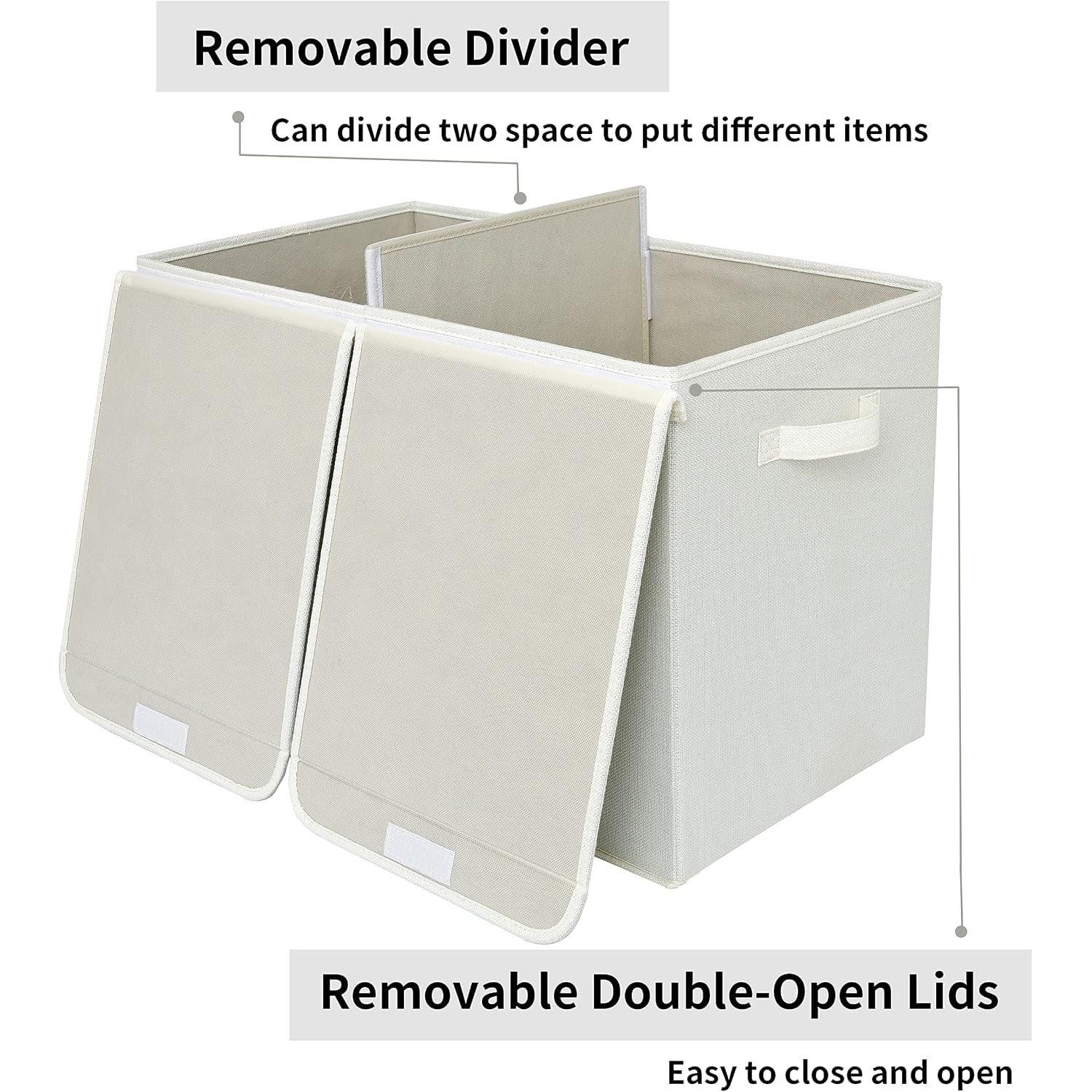 Large Toy Storage Box with Lid and Divider: image 7